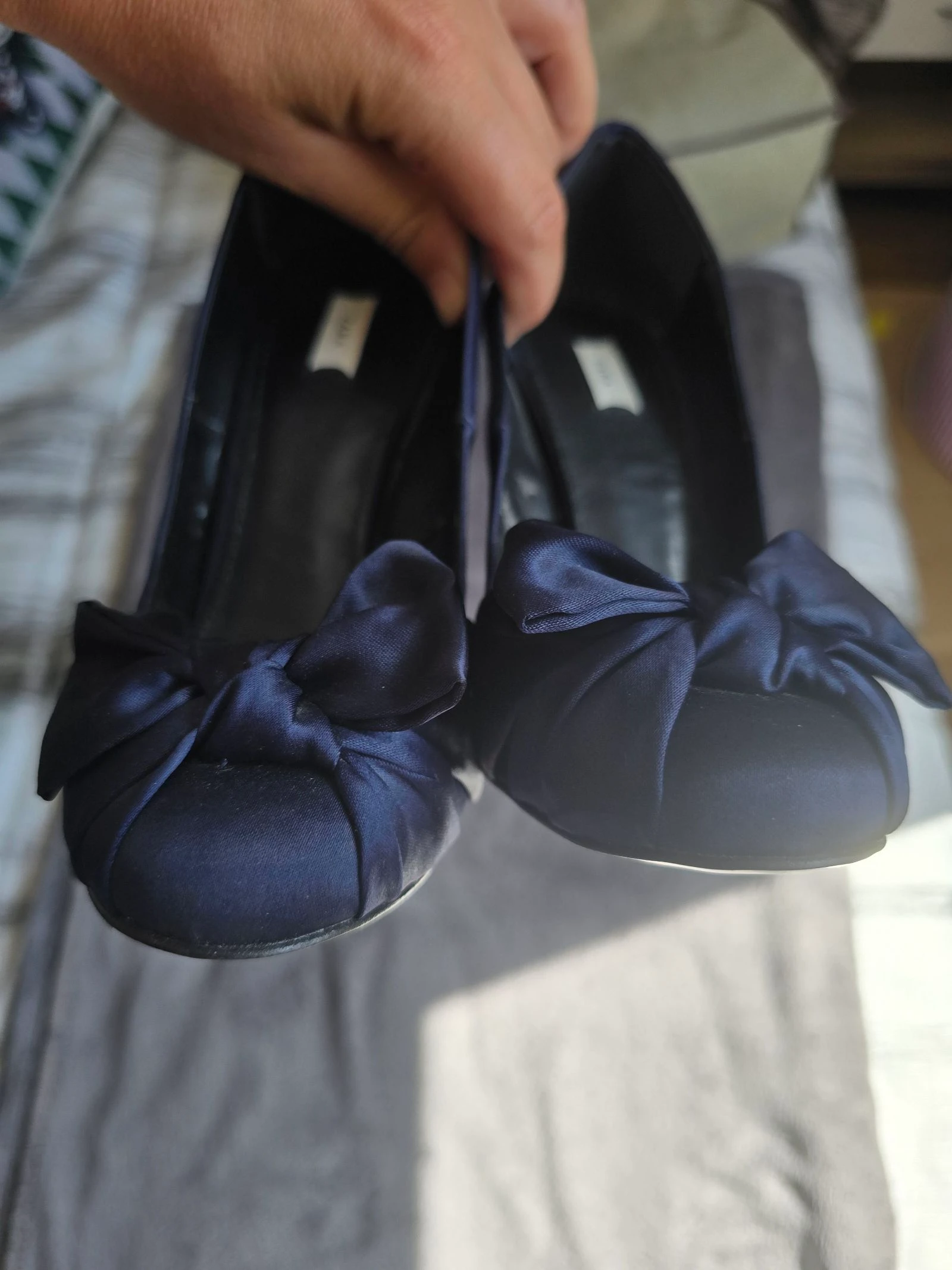 Chaussures de satin bleu avec nœud de Zara – photo 9